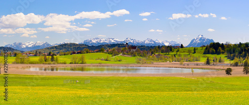 Panorama Landschaft bei Seeg im Allgäu