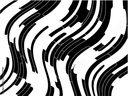 Abstract pattern. Texture with wavy, curves lines. Optical art background.
