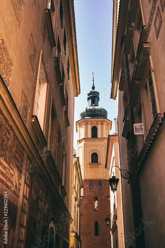 View of St. Martin's Church from street, Warsaw photo