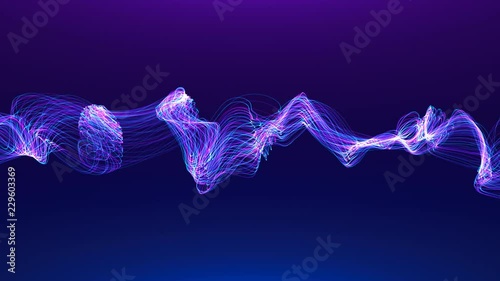 Futuristic Abstract Strings -blue and purple- Motion Graphics -10sec Seamless Loop -4K UHD- 3840-2160 photo