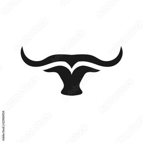 creative and simple bulls horn logo vector