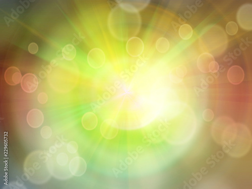 Soft and blurred colorful of swirling with bokeh and ray action background