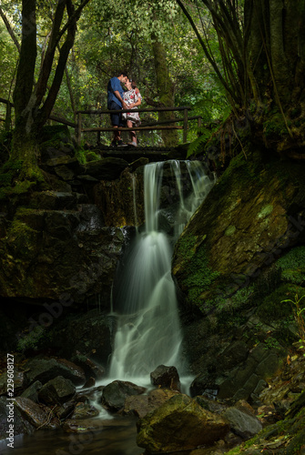 Young couple enjoying pregnancy