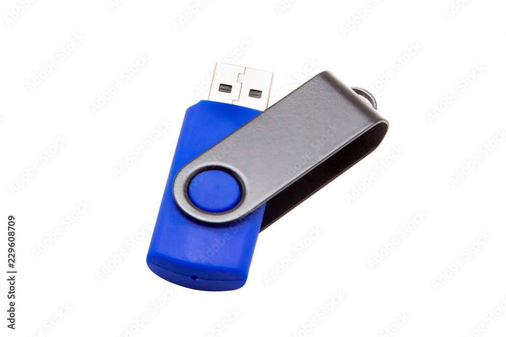 USB flash drive, memory card on white background USB flash drive, memory card on white background