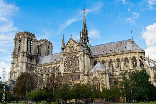 Notre Dame cathedral church landmark at Paris, France