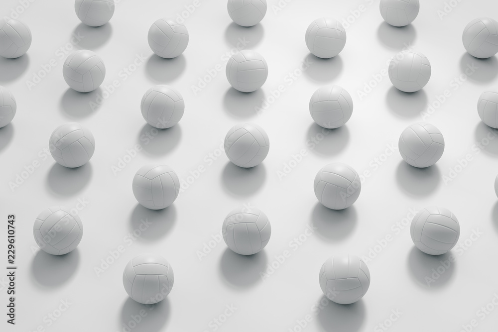 Vivid colorful 3d rendering volleyballs background. Vivid colorful 3d rendering volleyballs background.