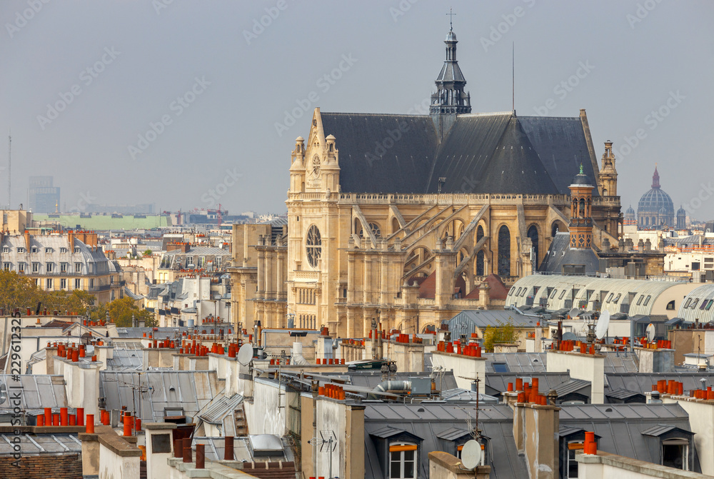 Fototapeta premium Paris. Aerial view of the city.