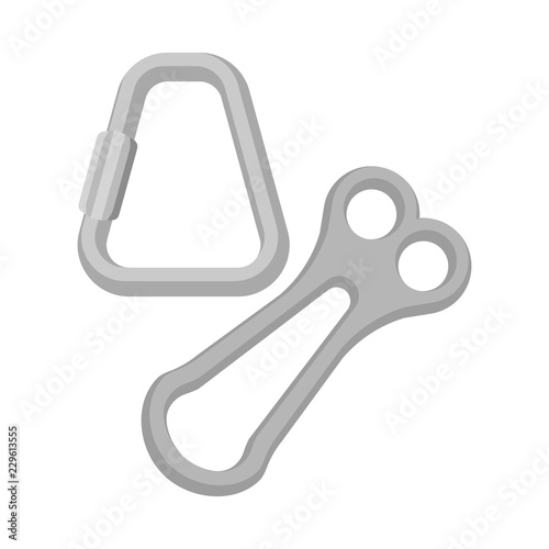Vector design of mountaineering and peak symbol. Collection of mountaineering and camp stock vector illustration.