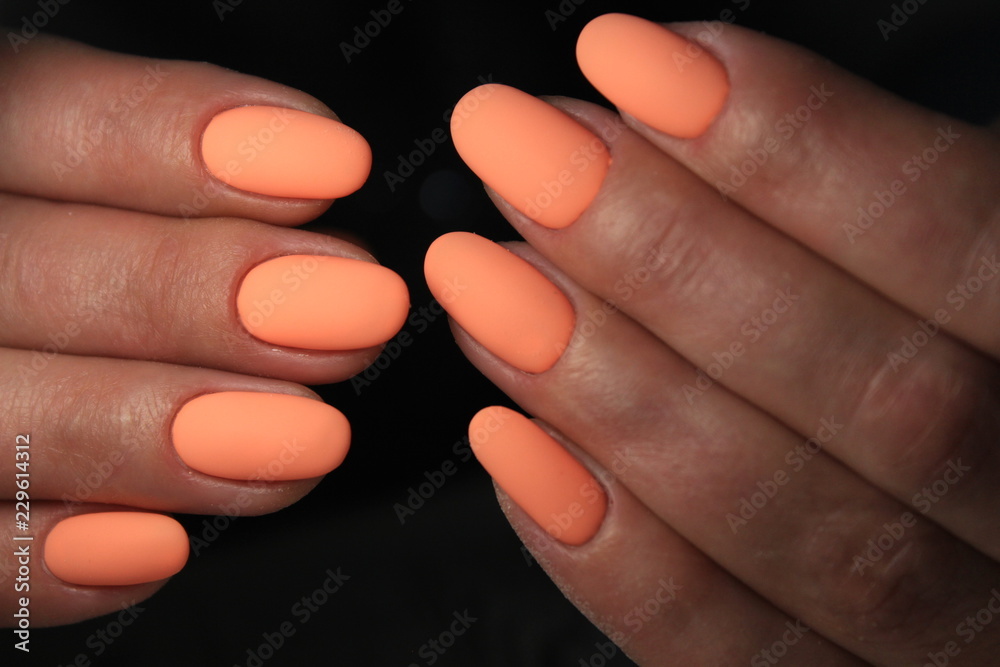 glamorous manicure design on trendy textural background
