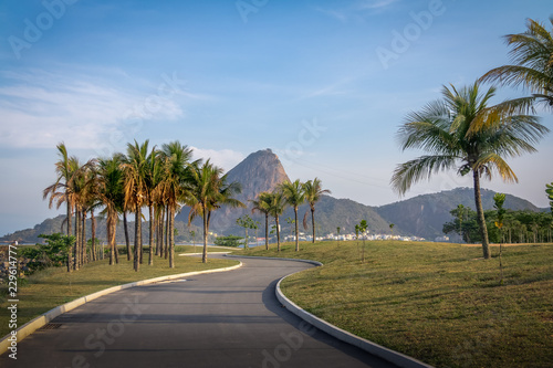 Marina da Gloria track and Sugar Loaf Mountain on background - Rio de Janeiro, Brazil