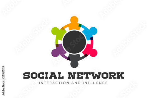 Social Network round table logo vector
