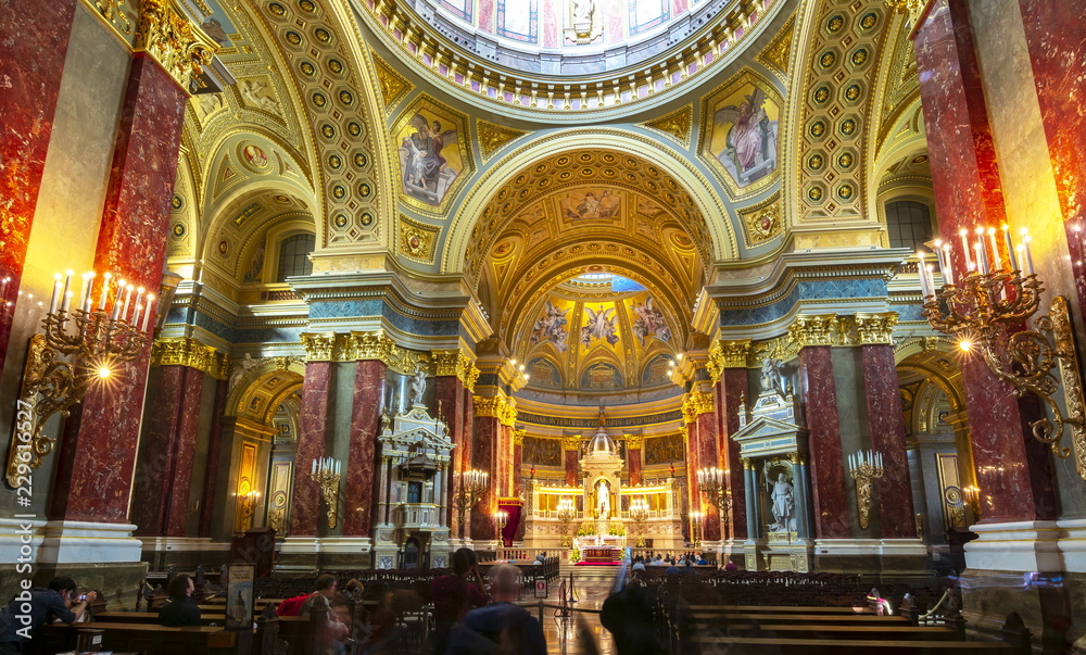 St. Stephen's Basilica interior, Budapest, Hungary
