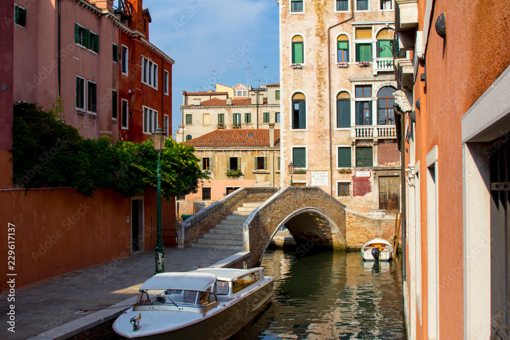 Bridge over the canal in Venice (Italy)