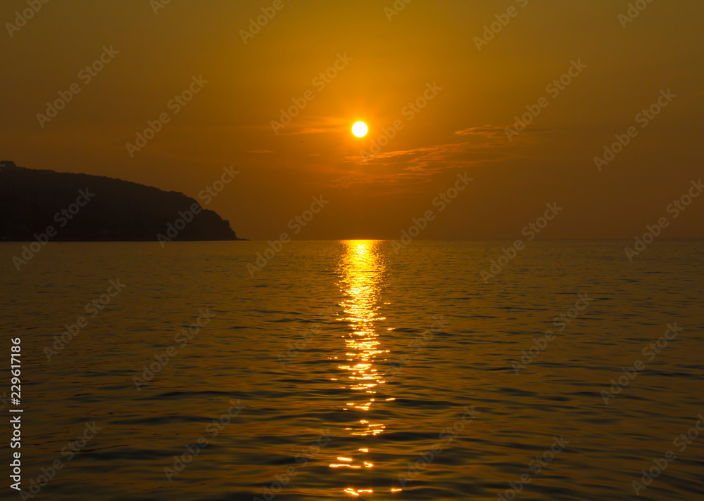 Sunset in the Adriatic Sea