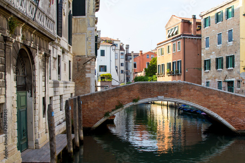 Bridge over the canal in Venice (Italy)