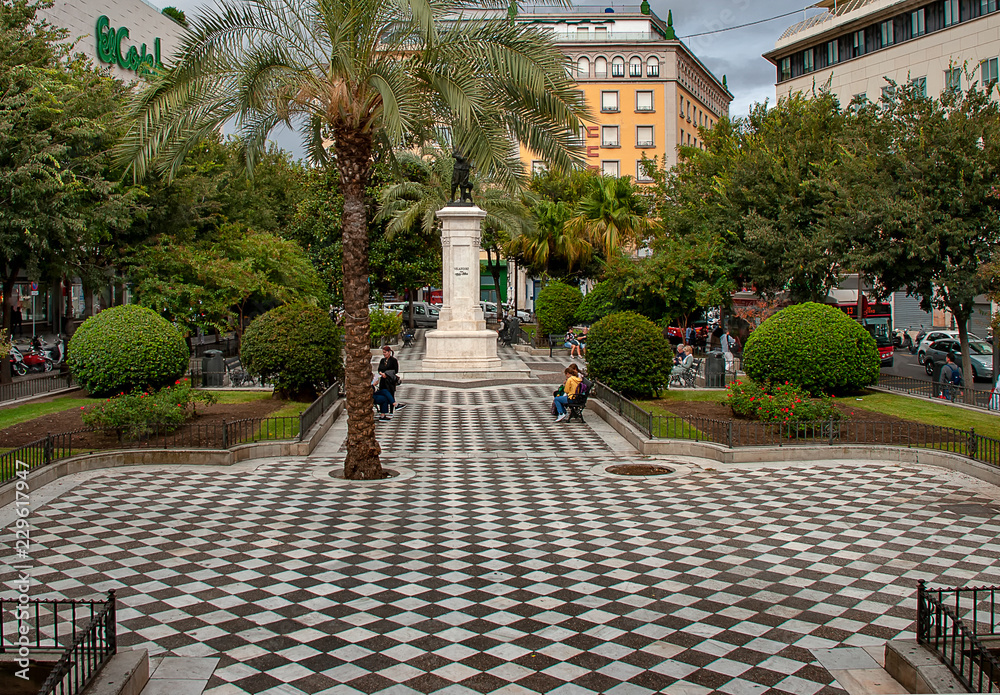 Fototapeta premium The Plaza del Duque de la Victoria in Seville, Spain