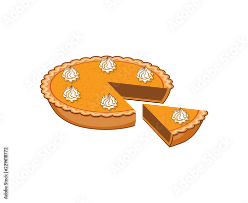 vector pumpkin pie