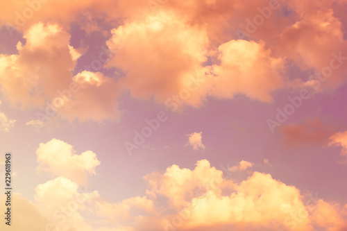 .Fluffy pink clouds  background