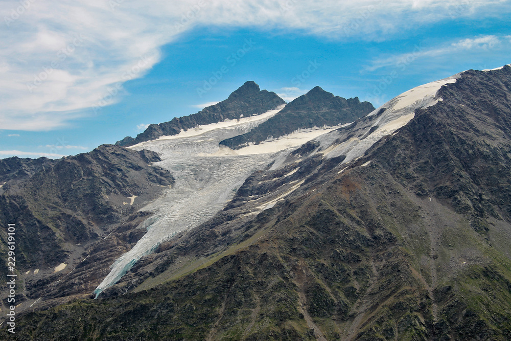 Caucasus mountains summertime. North Caucasus landscape