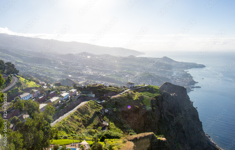 Madeira Südküste Landschaft Funchal Bucht Cabo Giro