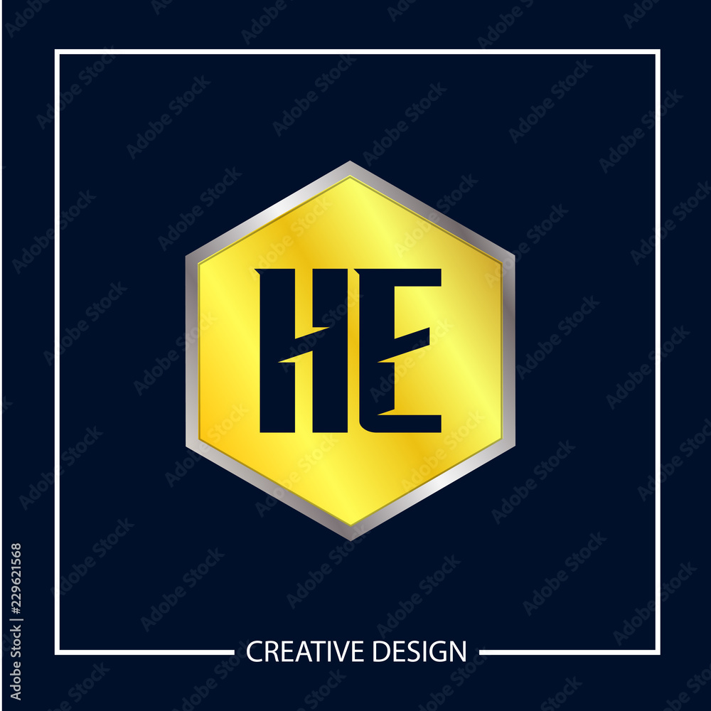 Initial Letter HE Logo Template Design Initial Letter HE Logo Template Design