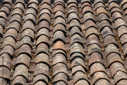 The roof of the old tiles