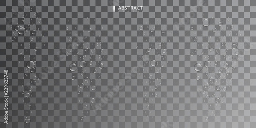 Set underwater fizzing air on transparent background. Fizzy sparkles in sea, aquarium. Soda pop. Undersea vector texture. Vector Illustration EPS10