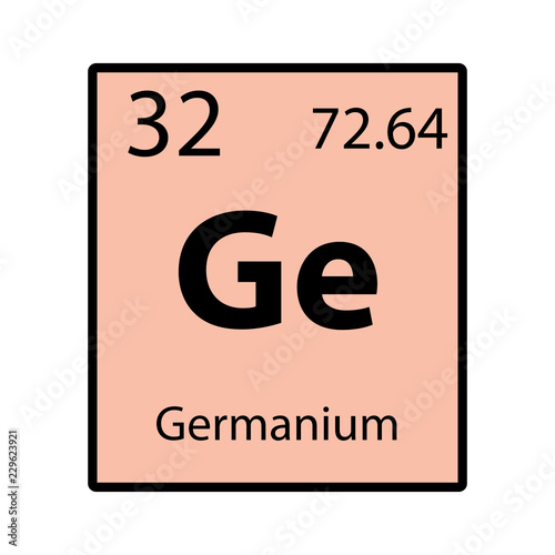 Germanium periodic table element color icon on white background vector