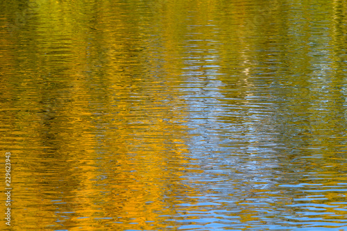Texture water yellow and  green   olour. Rippled water. Colorful pattern. Abstract art for background. 