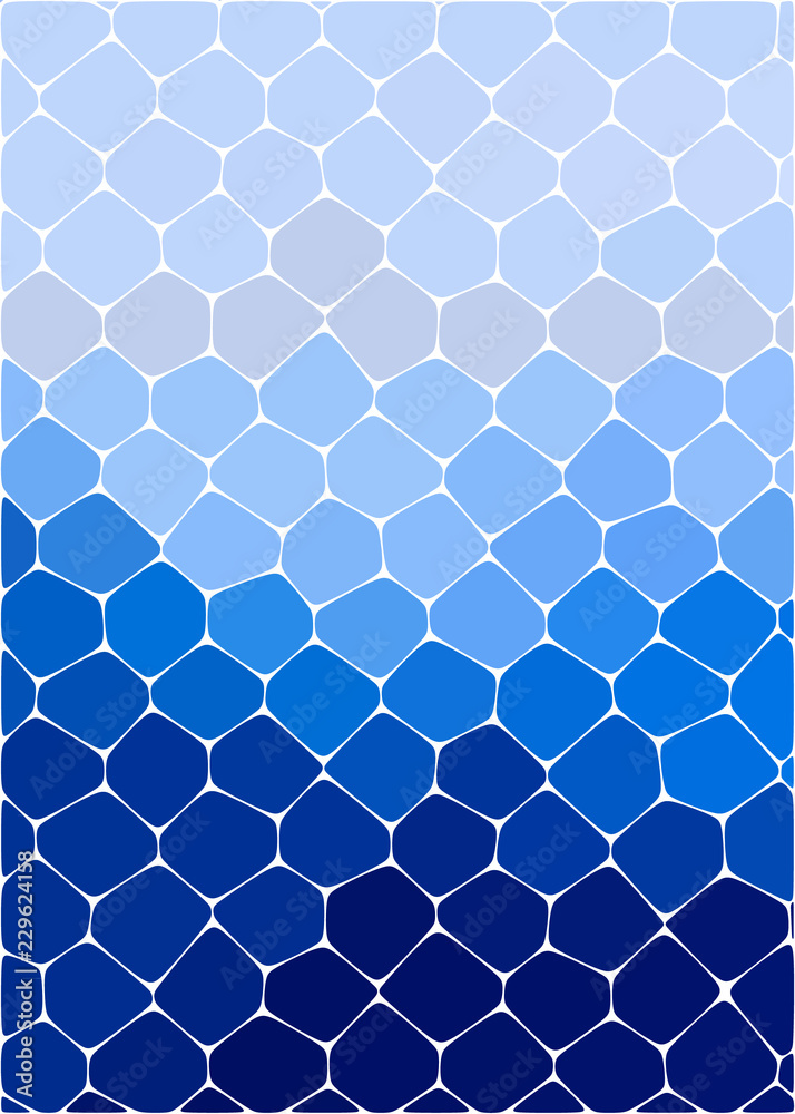 Abstract gradient background honeycomb light blue to the dark blue color