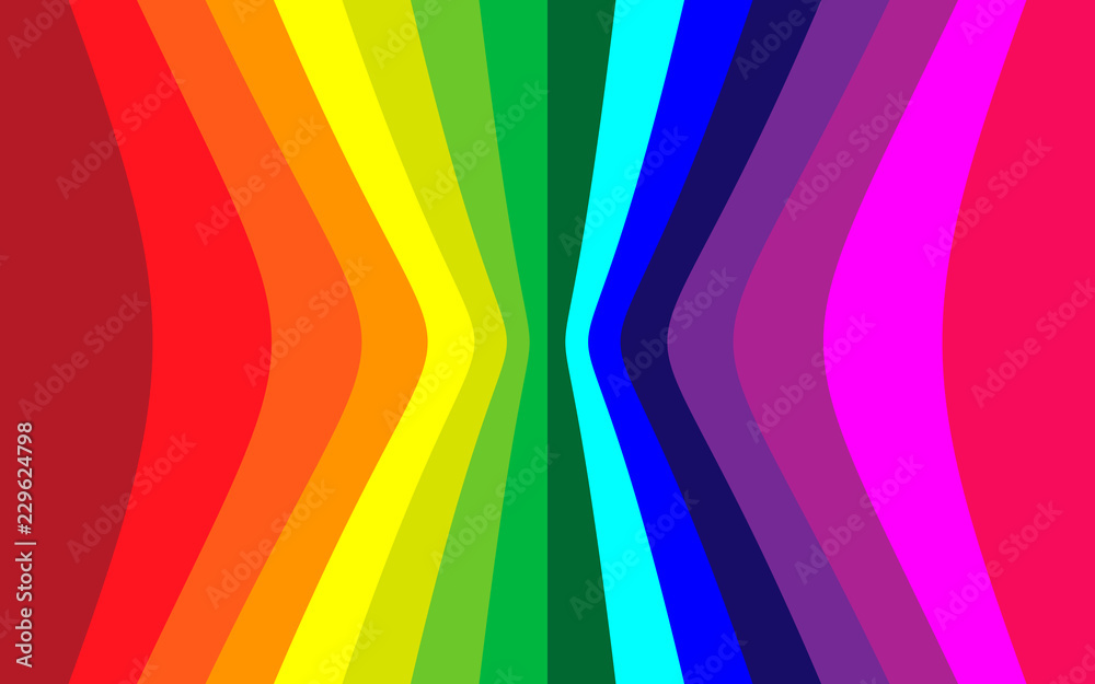 Ilustração com as cores do arco-íris Ilustração com as cores do arco-íris