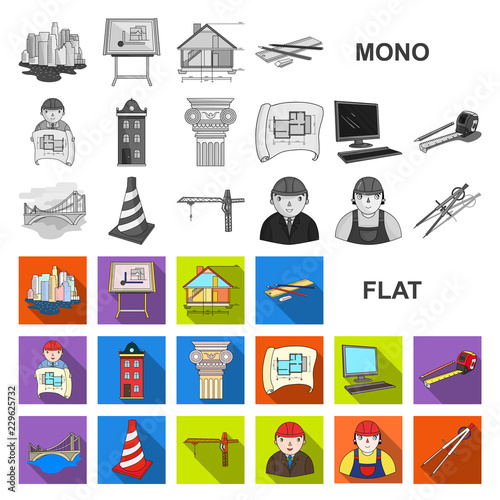 flat and white magic flat icons in set collection for design. Attributes and sorceress accessories vector symbol stock web illustration.