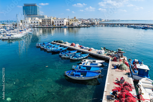 Canvas Print Gallipoli – Blick zur Neustadt und Hafen; Apulien