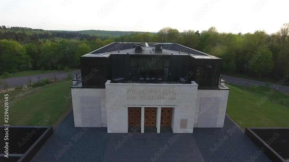 Museum memorial WW1 in Verdun France Lorraine. 1914-1918, aerial view