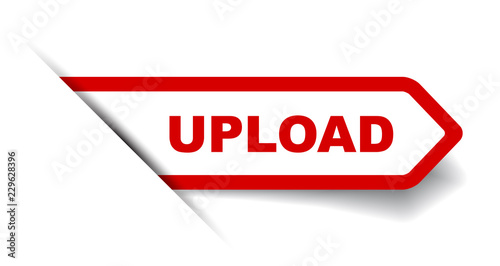 red vector banner upload
