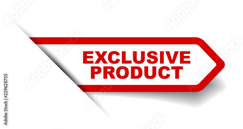 red vector banner exclusive product