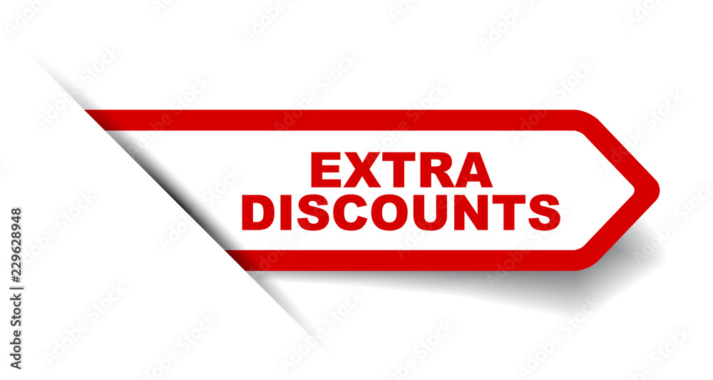 red vector banner extra discounts red vector banner extra discounts