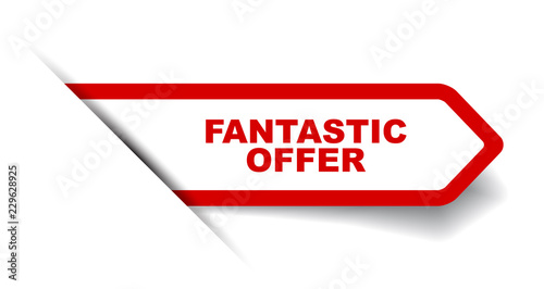 red vector banner fantastic offer