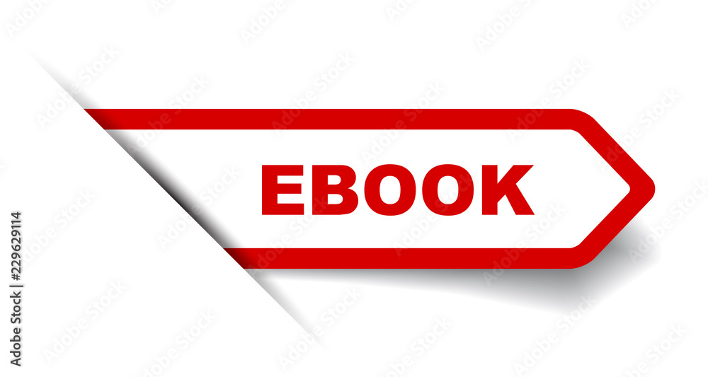 red vector banner ebook red vector banner ebook