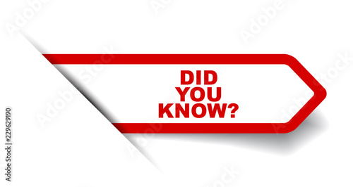 red vector banner did you know