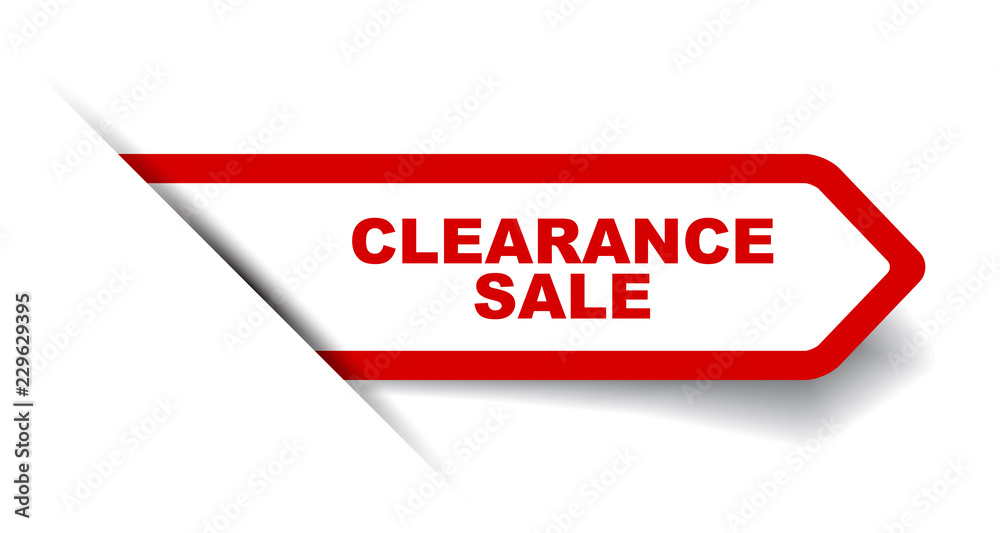 red vector banner clearance sale red vector banner clearance sale