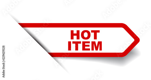 red vector banner hot item