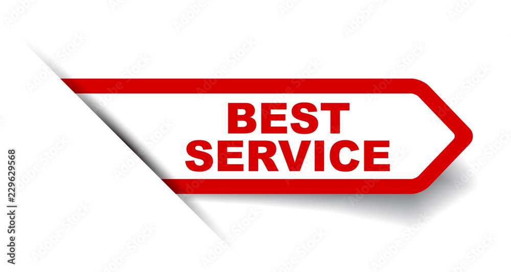 red vector banner best service red vector banner best service