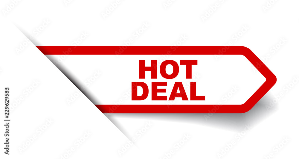 red vector banner hot deal red vector banner hot deal