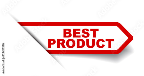 red vector banner best product