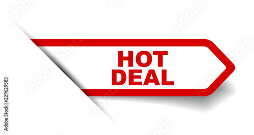 red vector banner hot deal