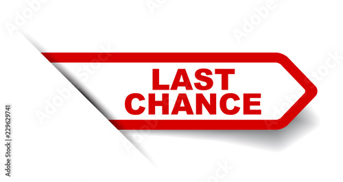 red vector banner last chance