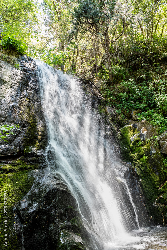 Waterfall off trail to Crystal Cave in Sequoia National Park, California Waterfall off trail to Crystal Cave in Sequoia National Park, California