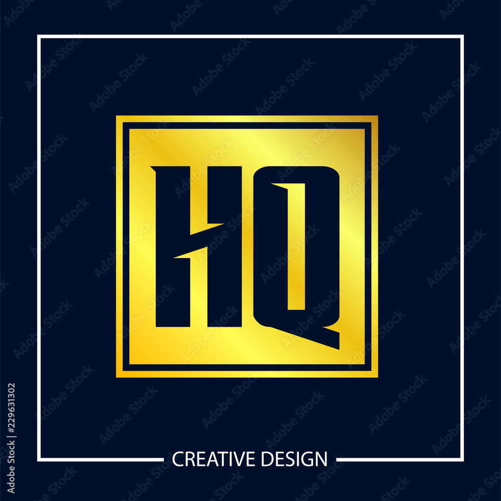 Initial Letter HQ Logo Template Design Initial Letter HQ Logo Template Design