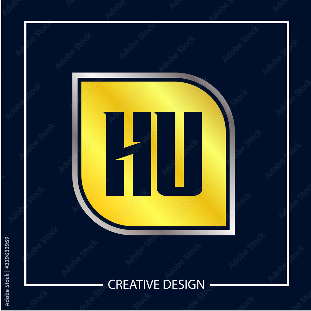 Initial Letter HU Logo Template Design Initial Letter HU Logo Template Design
